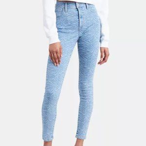 Levi's 720 High Rise Zebra PrintSuper Skinny Jeans